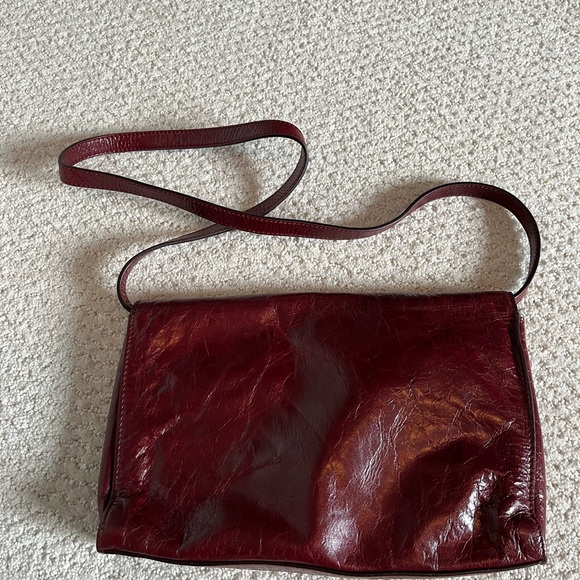 Miss Sixty burgundy coloured leather bag, clutch or crossbody/shoulder bag. - Picture 3 of 7